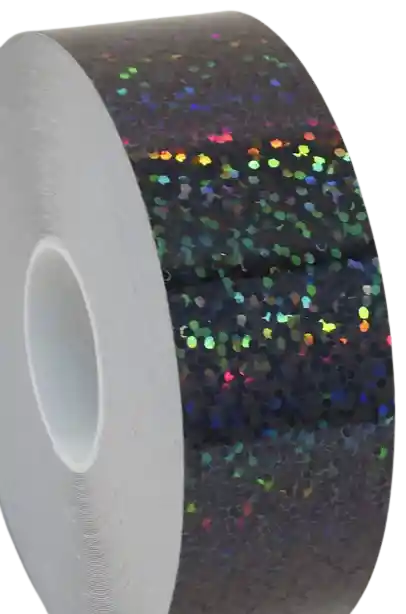 Cinta De Papel Holograma Negro 3cm (xmetro)