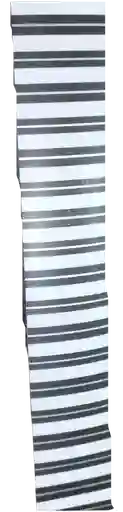 Cinta De Papel Blanco, Con Rayas Negras 3cm (xmetro)