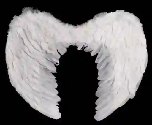 Alas De Plumas Blancas 55 X 36 Cm Hora Loca Halloween Carnaval Ref 6150-400