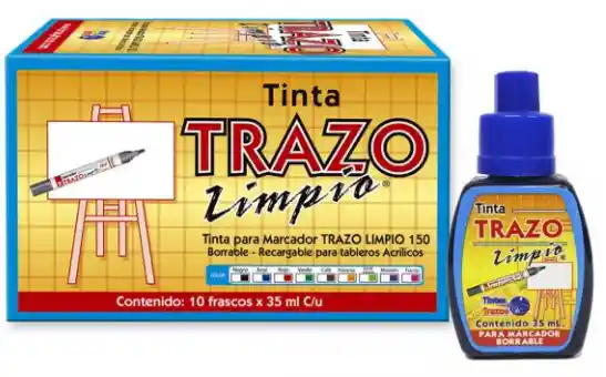 Tarro De Tinta Para Marcador Borrable Trazo 35ml Azul Rey