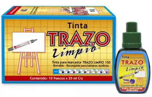 Tarro De Tinta Para Marcador Borrable Trazo 35ml Verde Oscuro