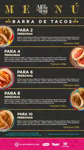 Barra De Tacos Para 4