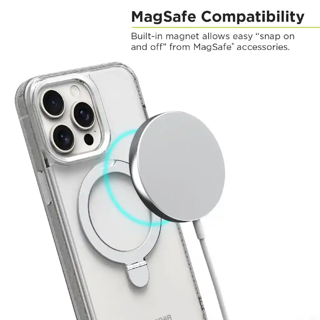 Protector Iphone 15 Pro Max Puregear Slim Shell Kik Magsafe Transparente/silver