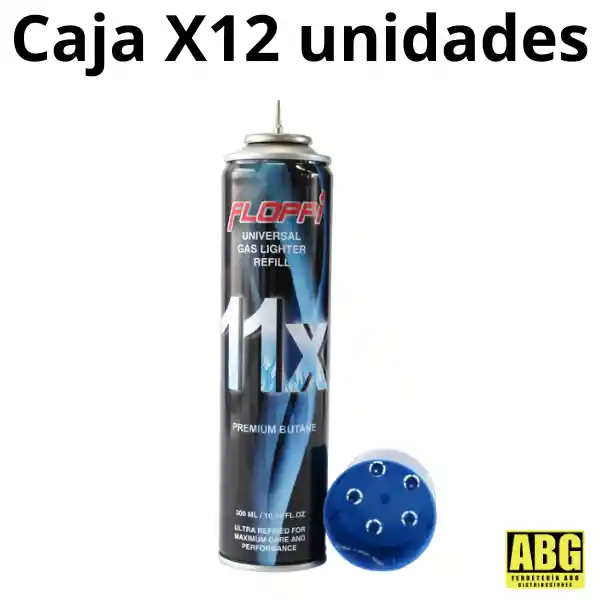 Caja X12 Unidades De Gas Butano Repuesto 11x Ultra Refinado (300ml)