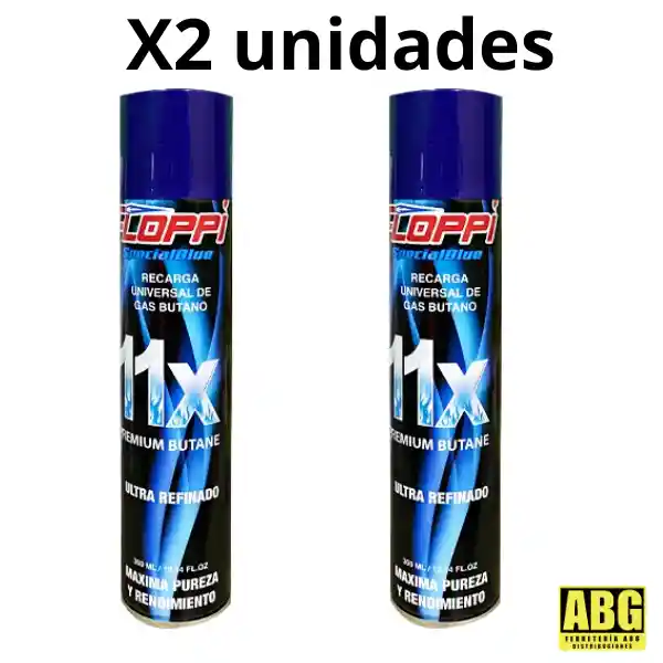 X2 Unidades De Gas Butano Repuesto 11x- Ultra Refinado (300ml)