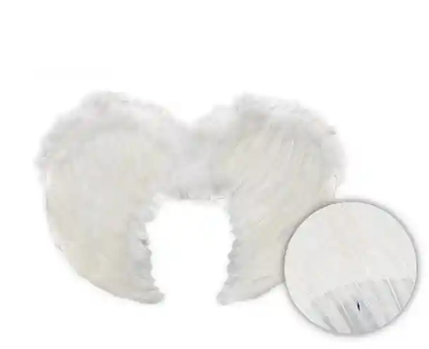 Alas De Angel Grandes De Plumas Color Blanco Halloween Disfraz