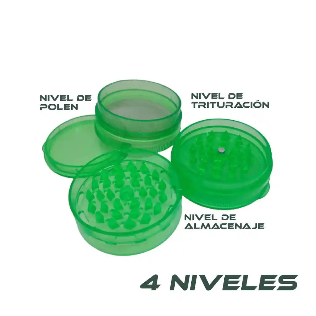 Grinder Trillador Acrílico Grande De 4 Niveles