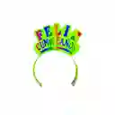 Balaca Tiara Diadema Feliz Cumpleaños Color Neon