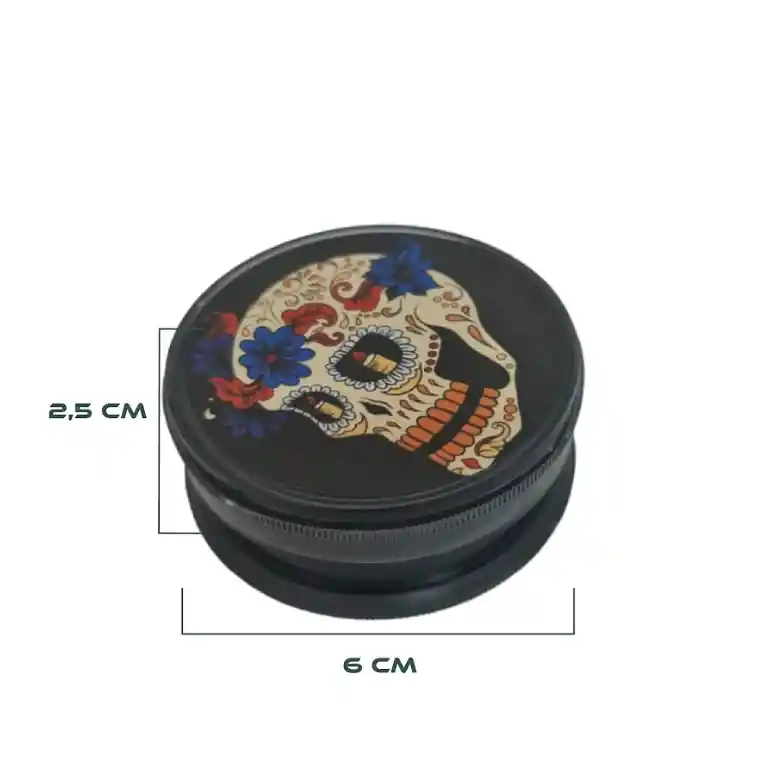 Grinder Moledor Trillador 2 Piezas Acrílico Diseño Calavera