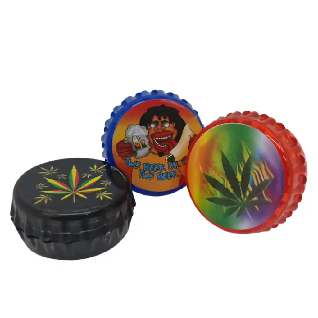 Grinder Acrílico Trillador Diseño Tapa De Dos Piezas