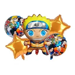 Bouquet Globo Bombas Naruto 5 Unds