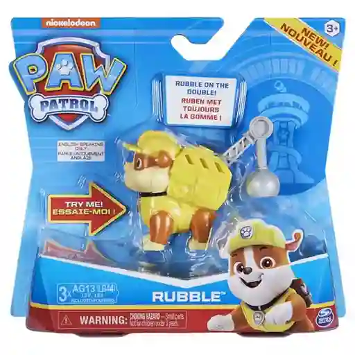 Figura Coleccionable Paw Patrol Cachorros Transf Rumbble