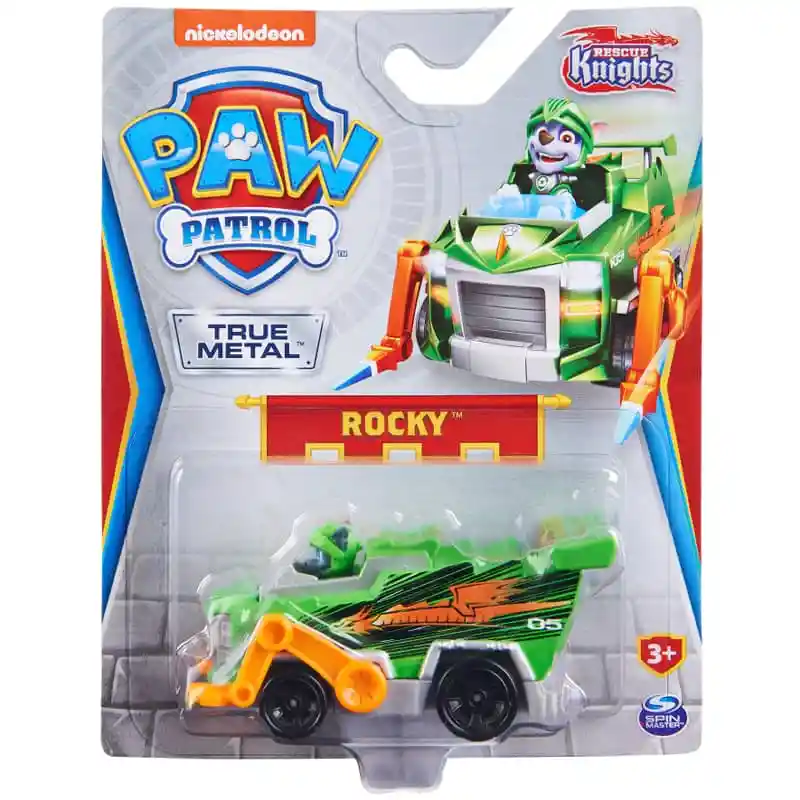 Vehiculo Coleccionable Paw Patrol Metal Rocky Caballero A El Rescate