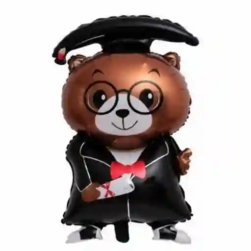 Globo Metalizado Graduación Grado Forma De Oso