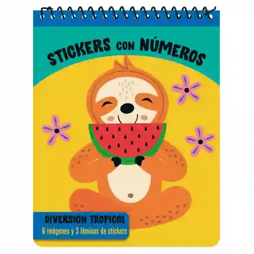 Libro De Stickers Con Numeros Diversion Tropical Lexus