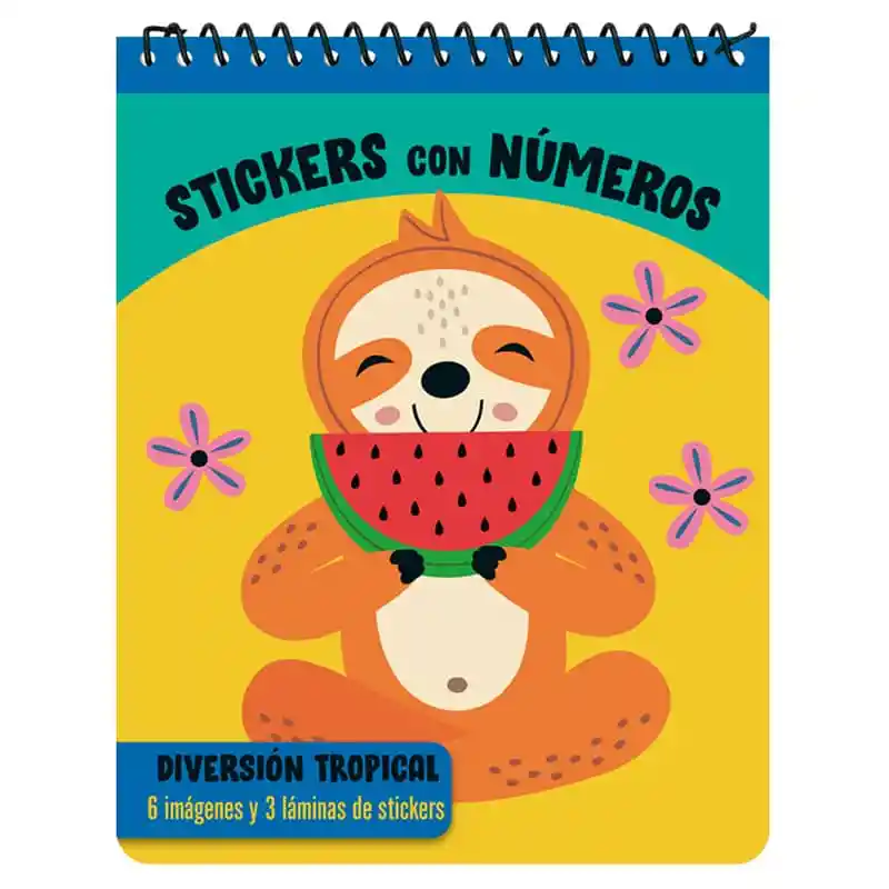 Libro De Stickers Con Numeros Diversion Tropical Lexus