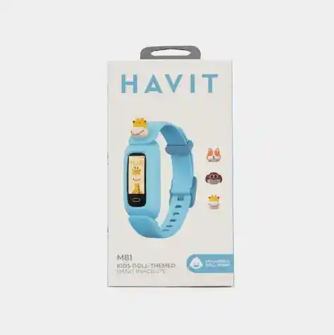 Reloj Smart Watch Infantil Havit M81 Fitness Tracker Azul