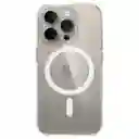 Estuche Rígido Transparente Para Iphone 15 Pro Compatible Con Magsafe