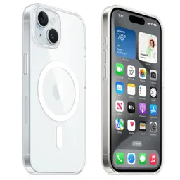 Estuche Rígido Transparente Para Iphone 15 Compatible Con Magsafe