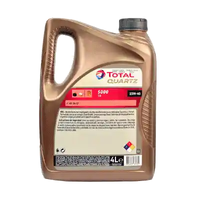 Aceite Mineral 15w40 Total Quartz5000 4l