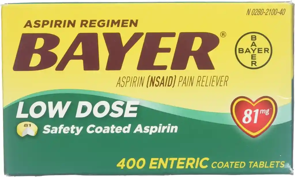 Bayer Aspirina 81mg 400 Tabletas