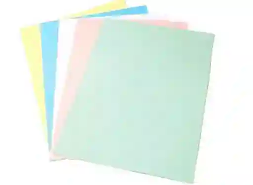 Cartulina Octavo Colores Claros Surtido Paquete X7 Und