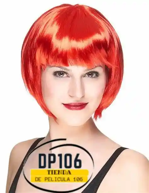 Peluca Rojo Corto Halloween