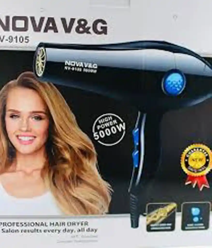 Secador De Pelo Nova 9105 Caliente Frió 5000w Cabello