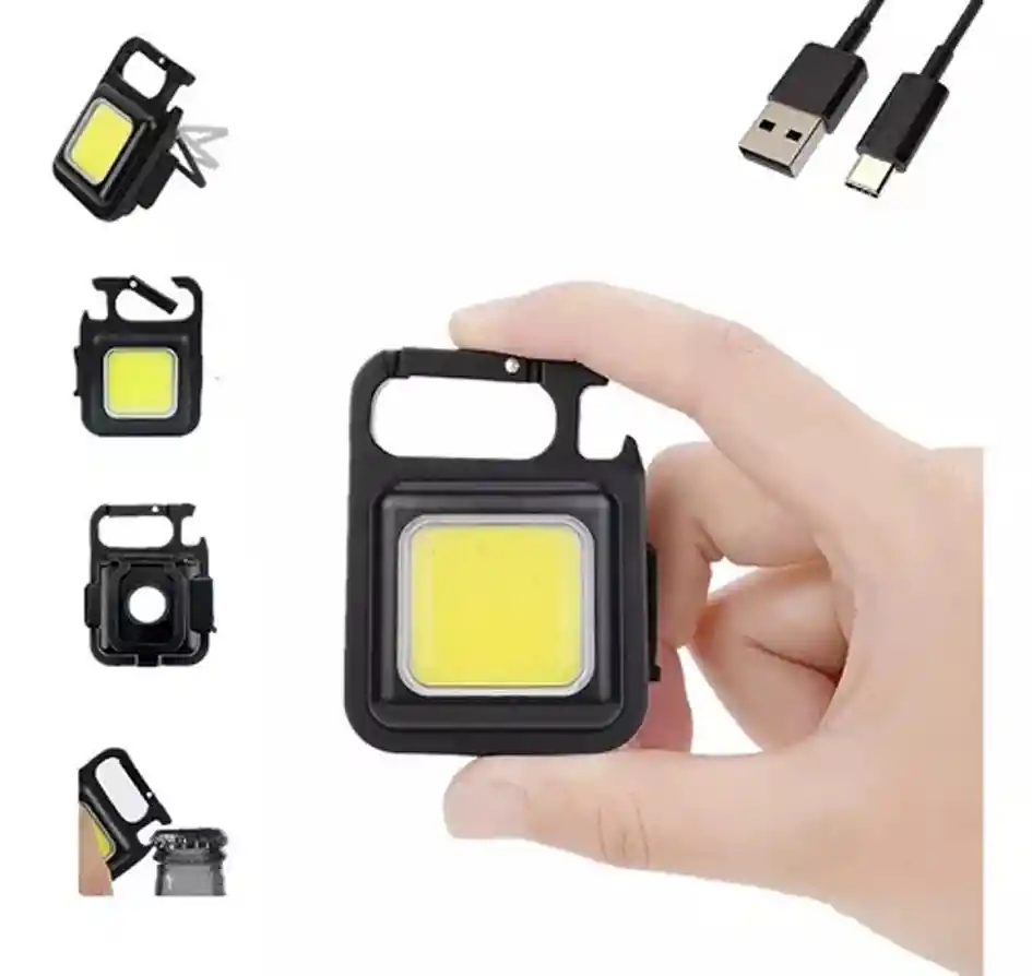 Mini Linterna Llavero Led Portátil Magnetica Recargable Usb