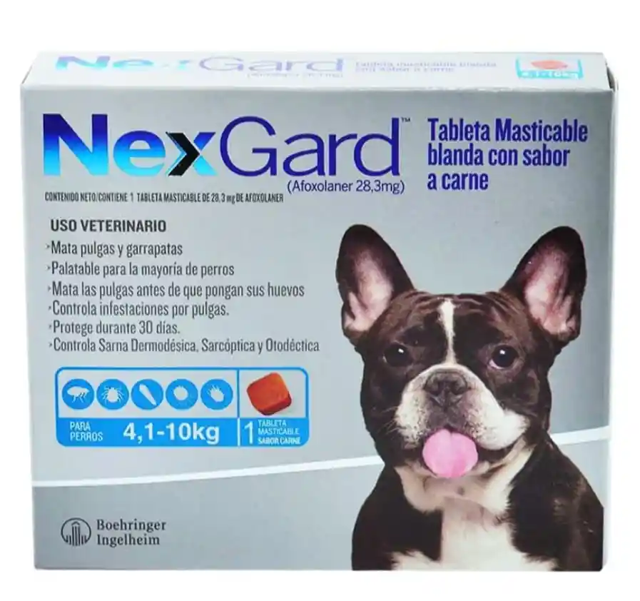 Nexgard 4.1 A 10 Kg Tableta Masticable