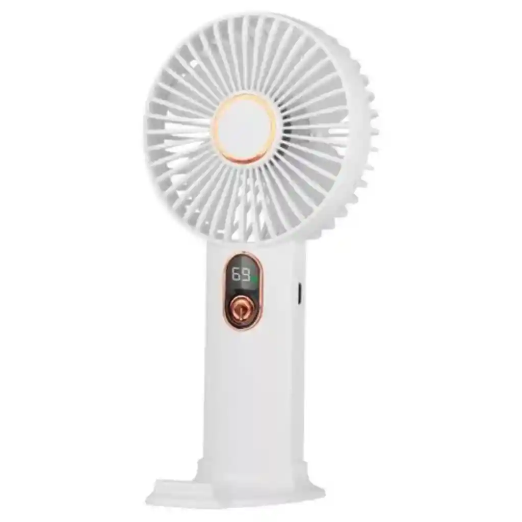 Ventilador Pequeño Recargable Portátil Potente Con Base