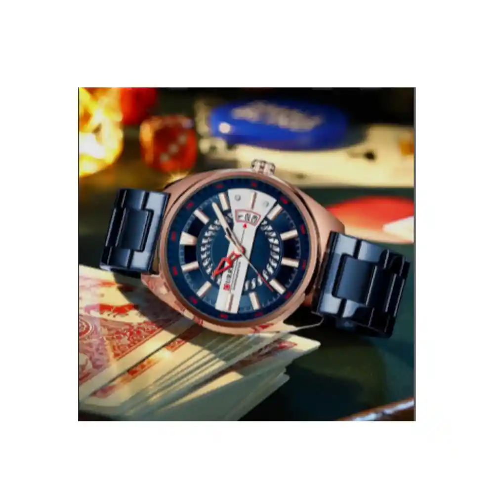 Reloj Curren Elegante Pulso En Acero Macizo Original