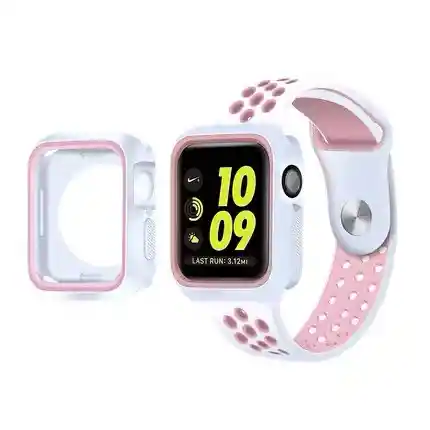 Funda Para Watchband 40mm (blanco + Rosa)