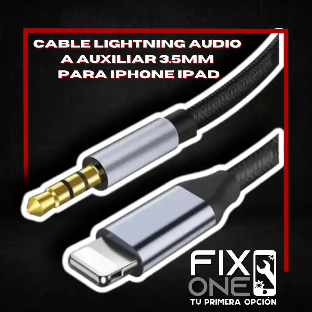 Cable Lightning Audio A Auxiliar 3.5mm