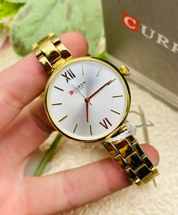 Reloj Analógico Pulsera Acero Curren Original Para Mujer Elegante