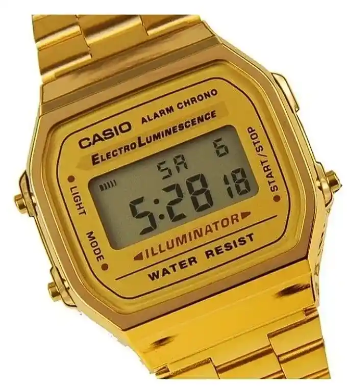 Reloj Casio Retro Clásico Digital Dorado Unisex