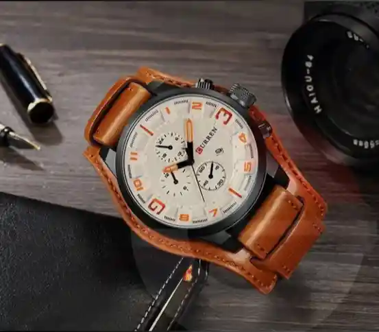 Reloj Curren Original Pulso En Cuero Para Hombre