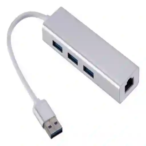 Adaptador Convertidor Multipuerto Usb 4 En 1 Hub Entrada De Red Ethernet