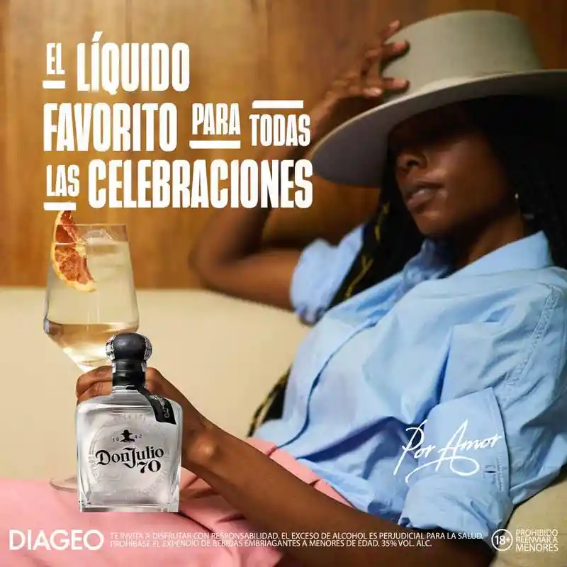 Tequila Añejo Don Julio 70 Cristalino X700ml