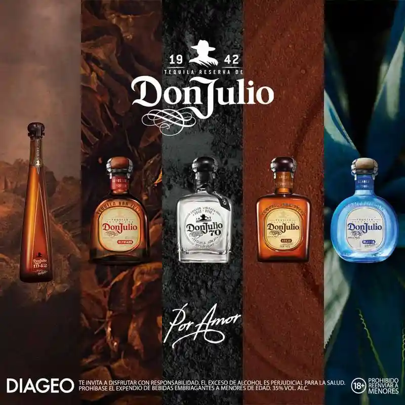 Tequila Añejo Don Julio 70 Cristalino X700ml