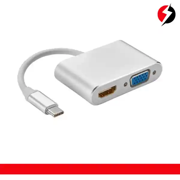 Convertidor Tipo C A Hdmi + Vga