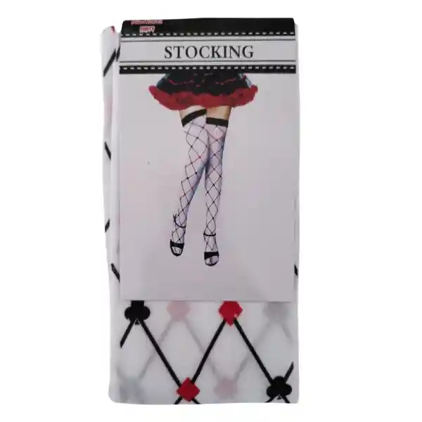 Medias Blancas Estampado Rombos Halloween