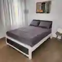 Protector Colchón Gris Cama Semidoble + 2 Funda Acolchada Hogareto