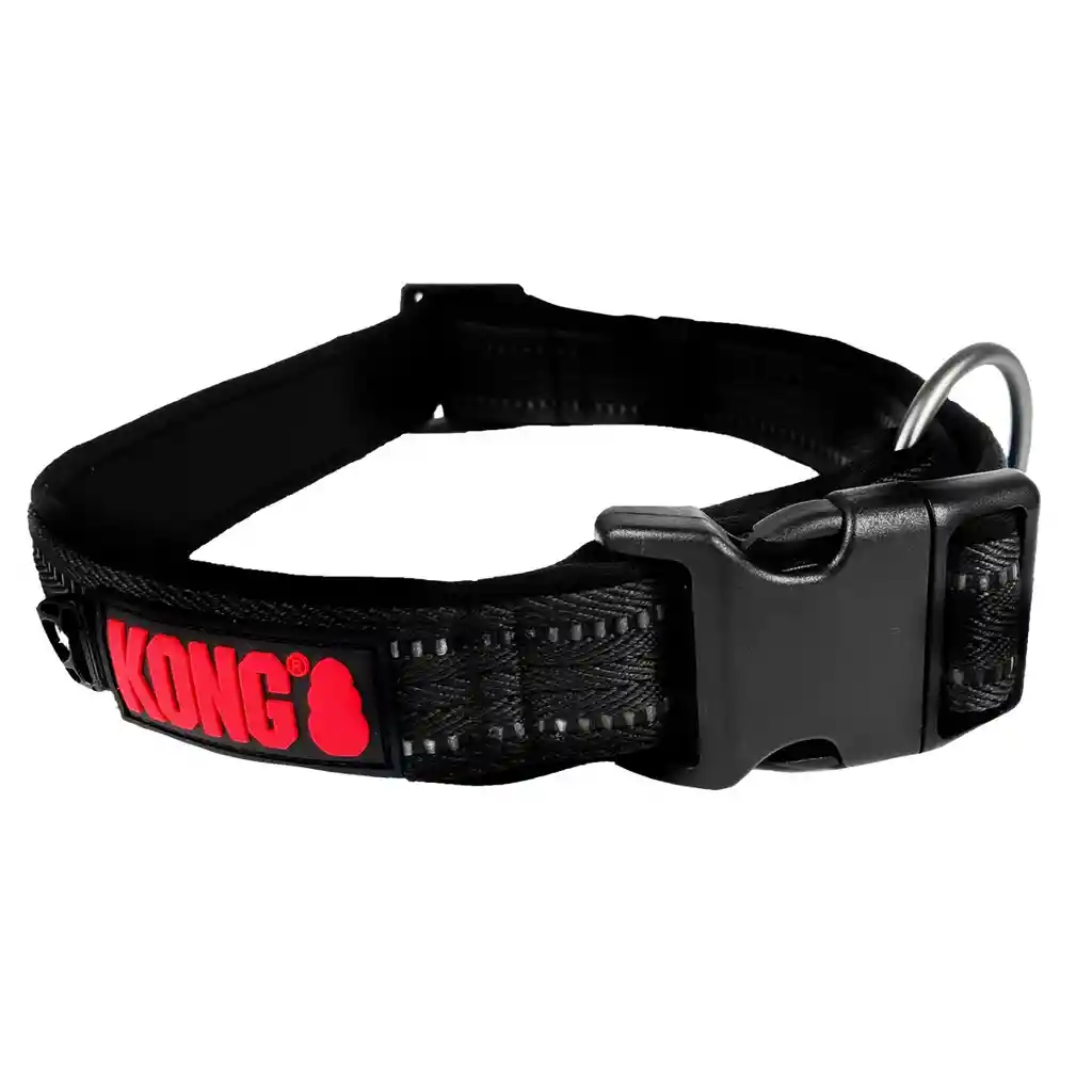 Kong Nylon Collar Large Negro | Collar Perro Raza Grande