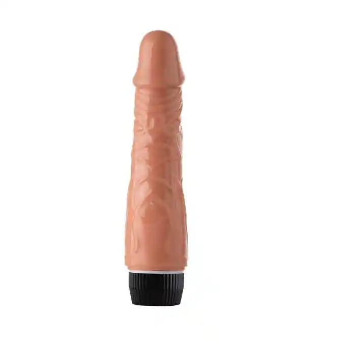 Dildo Vibrador Jelly Cock Color Piel, Consolador Vibrador Mediano