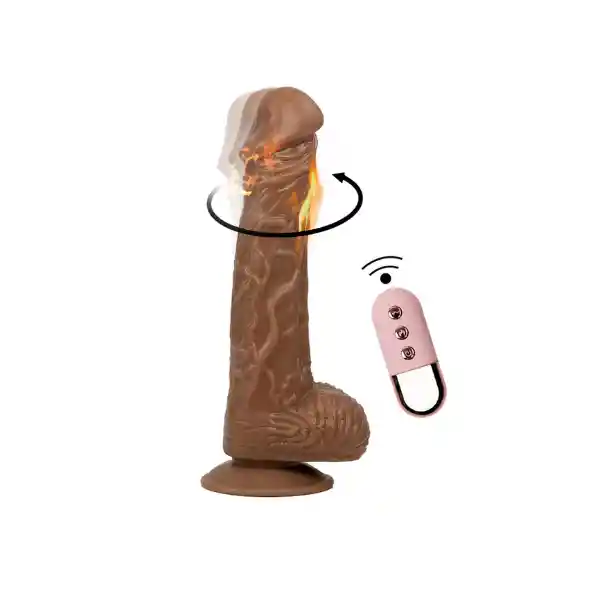 Vibrador Realista Parker Térmico Con Rotación Y Ventosa