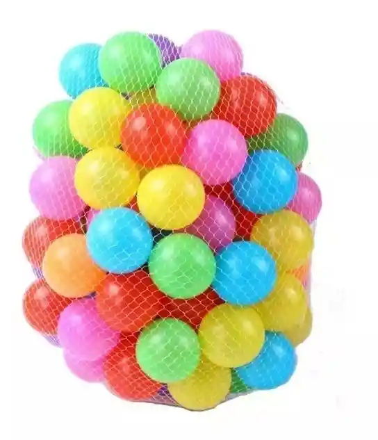 50 Pelotas De Plástico Para Piscinas De Bebe Colores Niños