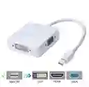 Adaptador Mini Displayport 3 En 1 Vga Hdmi Dvi 24+1 Thunderbolt Convertidor Display Port