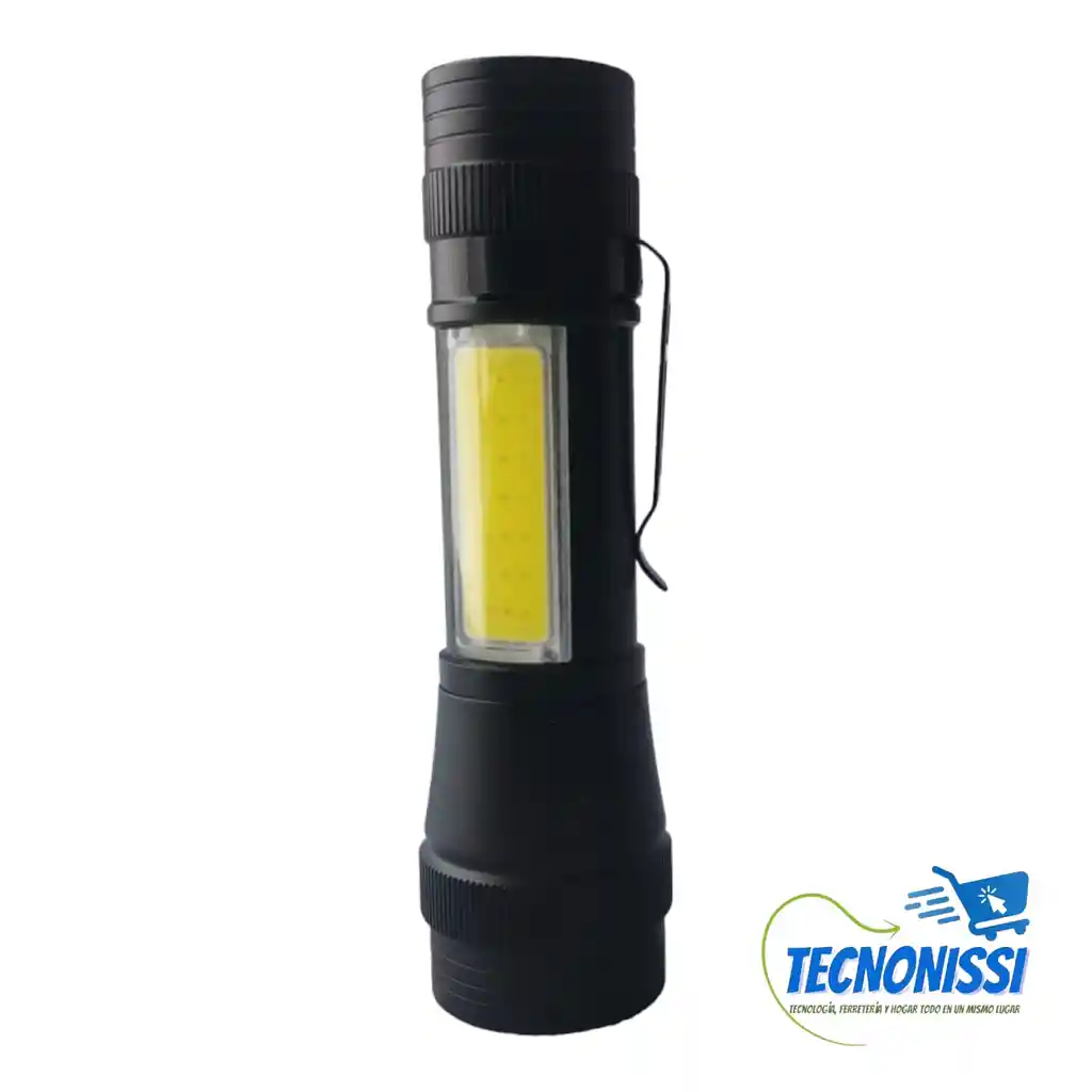 Linterna Mediana Led Recargable Luz Zoom Largo Alcance