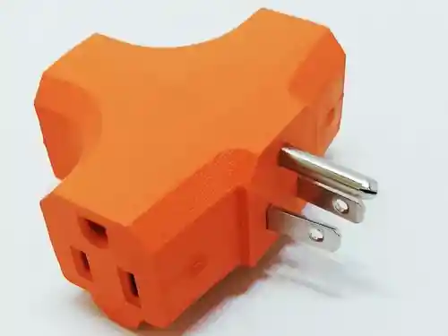 Te Naranja Industrial Con Polo A Tierra Osblack